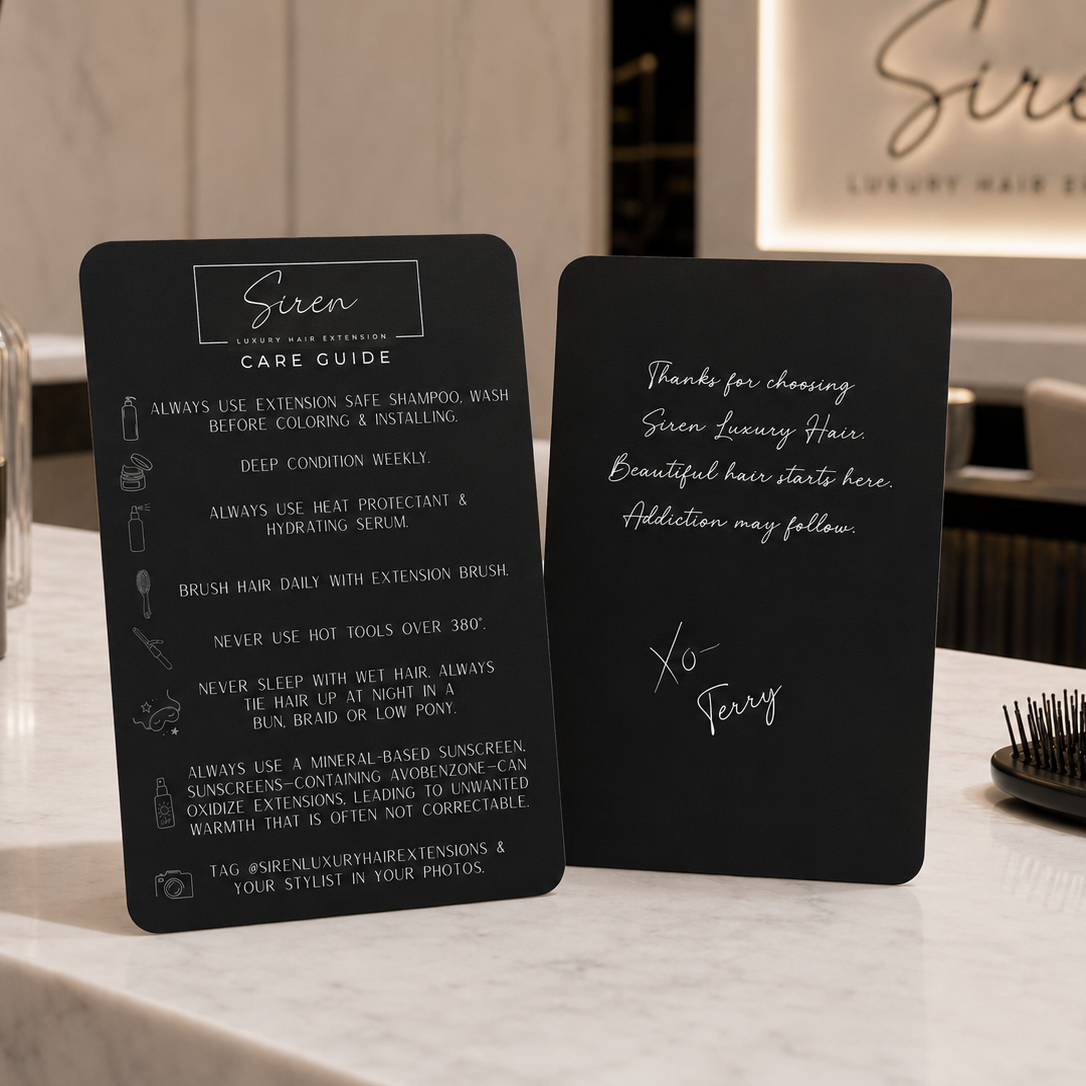 SIREN HAIR EXTENSION CARE CARDS